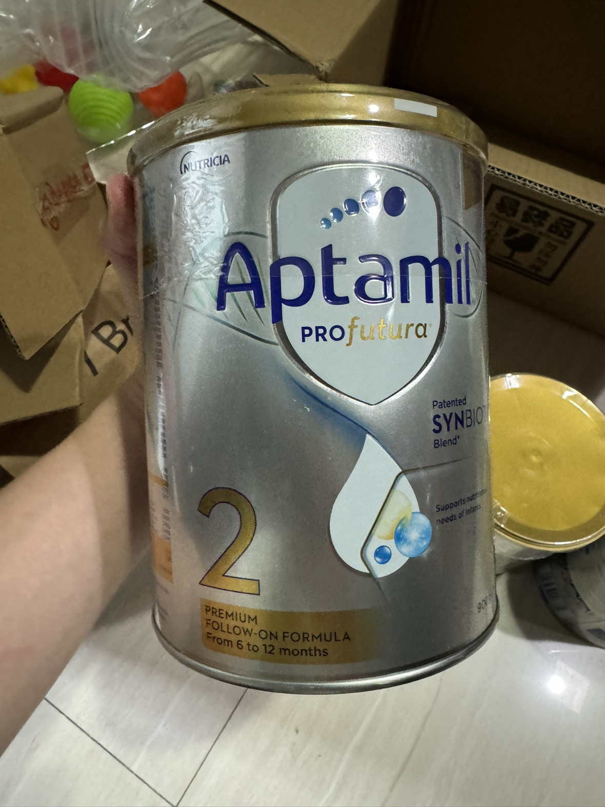 澳洲爱他美(Aptamil)白金澳洲版 较大婴儿配方奶粉 2段(6-12月) 900g*3罐装晒单图