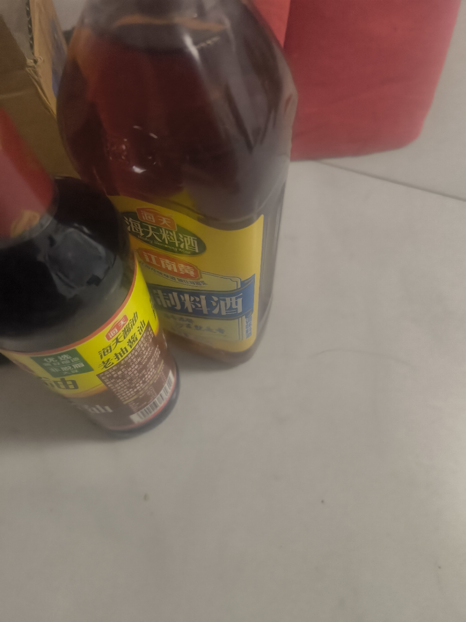 海天生抽酱油500ml+老抽酱油500ml+精制料酒800ml+上等蚝油590g晒单图