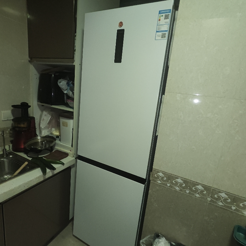 美菱冰箱嵌入式402升零距离嵌入式冰箱家用大容量双拼门双开门白色冰箱一级能效底部散热BCD-402WPCZX晒单图