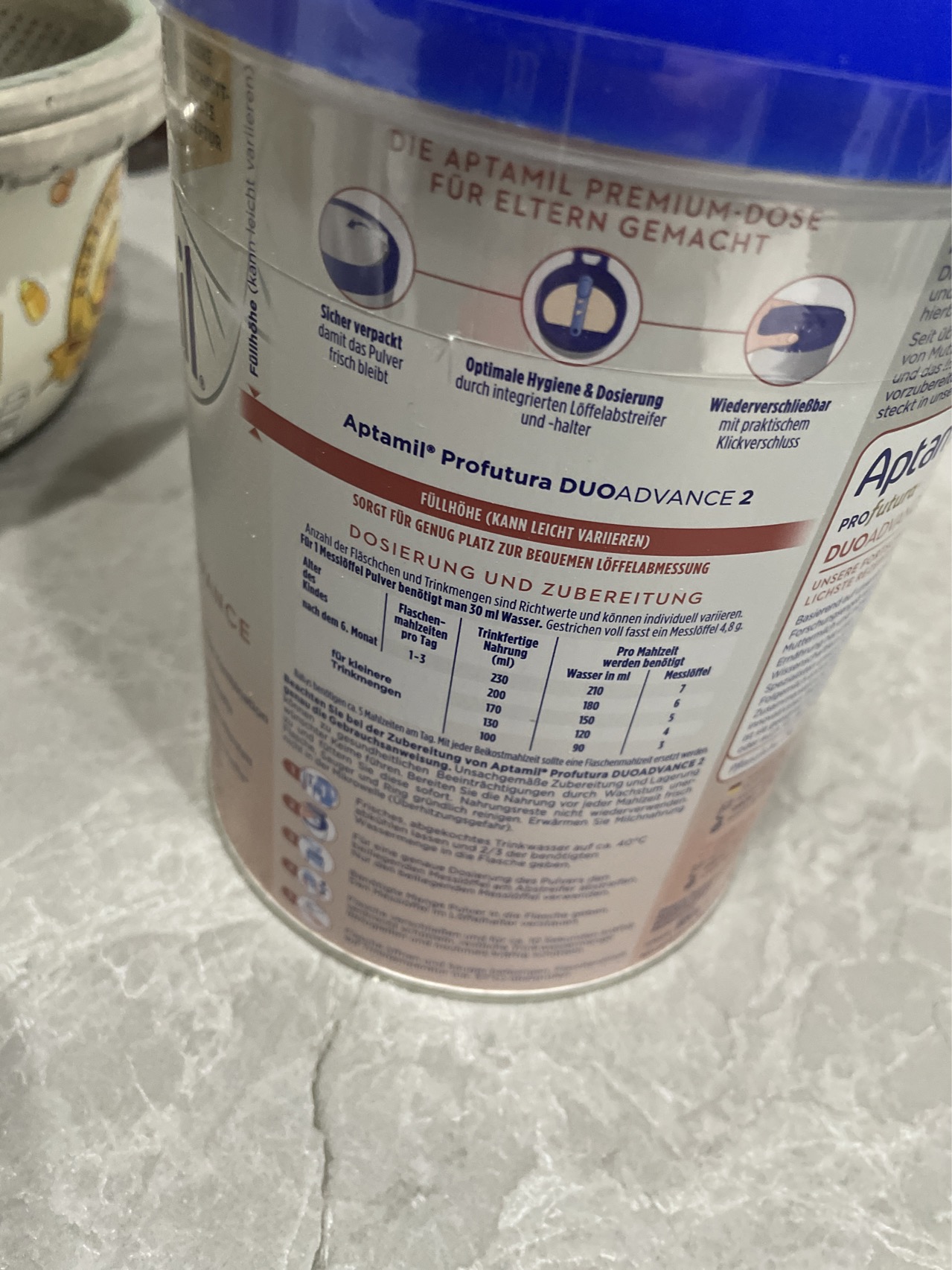 爱他美(Aptamil)白金德文版HMO 婴儿配方营养奶粉2段(6-12个月) 800g 德爱白金*3罐晒单图