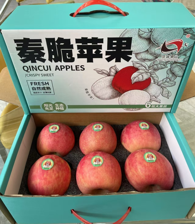 洛川苹果 陕西延安洛川新品种秦脆苹果水果 6枚大果秦脆大果85mm以上晒单图
