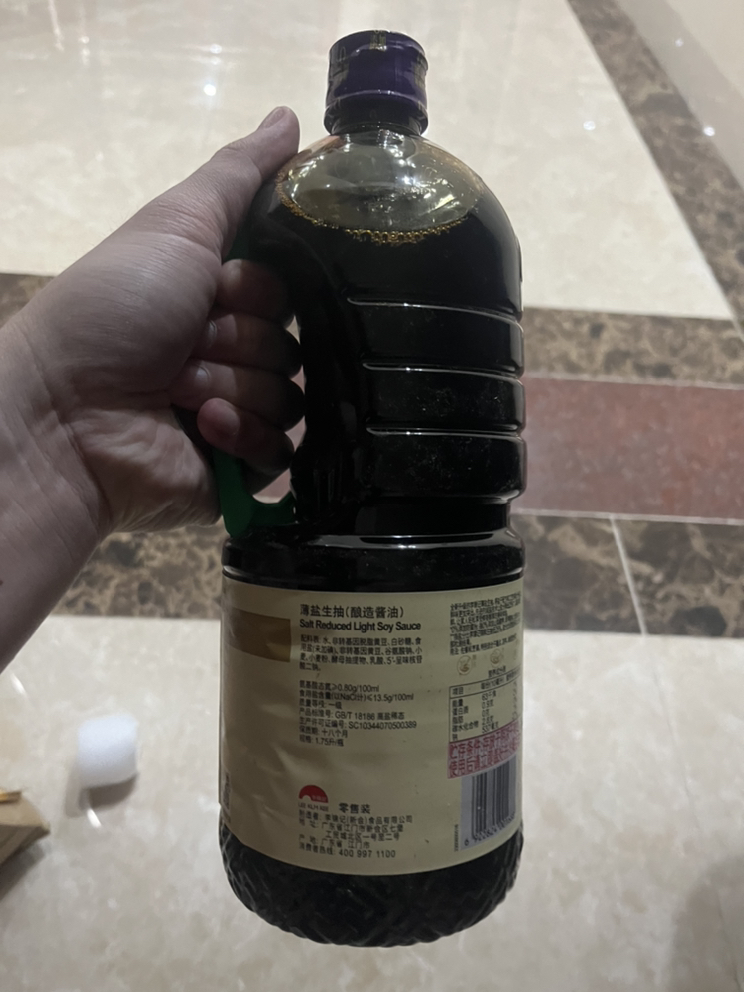 李锦记零添加防腐剂薄盐生抽1.75L 酿造酱油炒菜凉拌大桶装晒单图