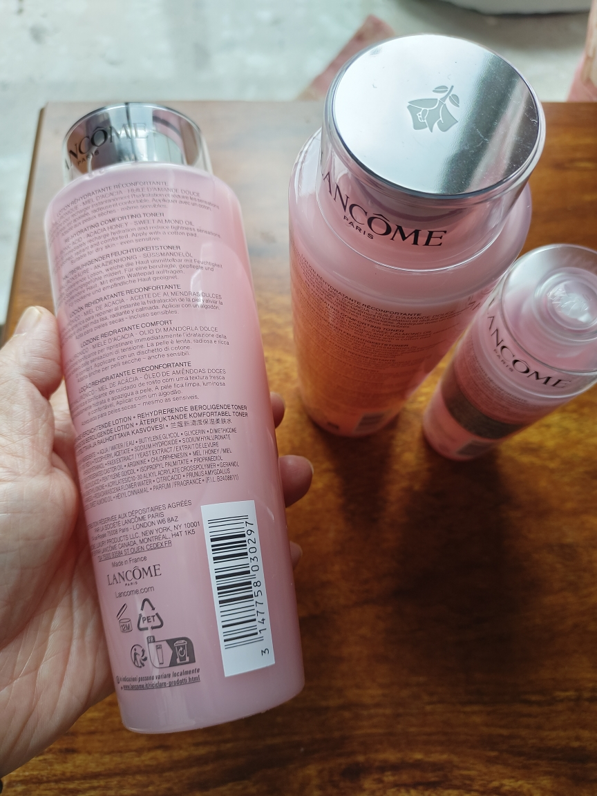 LANCÔME 兰蔻玫瑰露清滢柔肤粉水爽肤水400毫升干皮真爱补水保湿大粉水两瓶装+125ml/中样晒单图