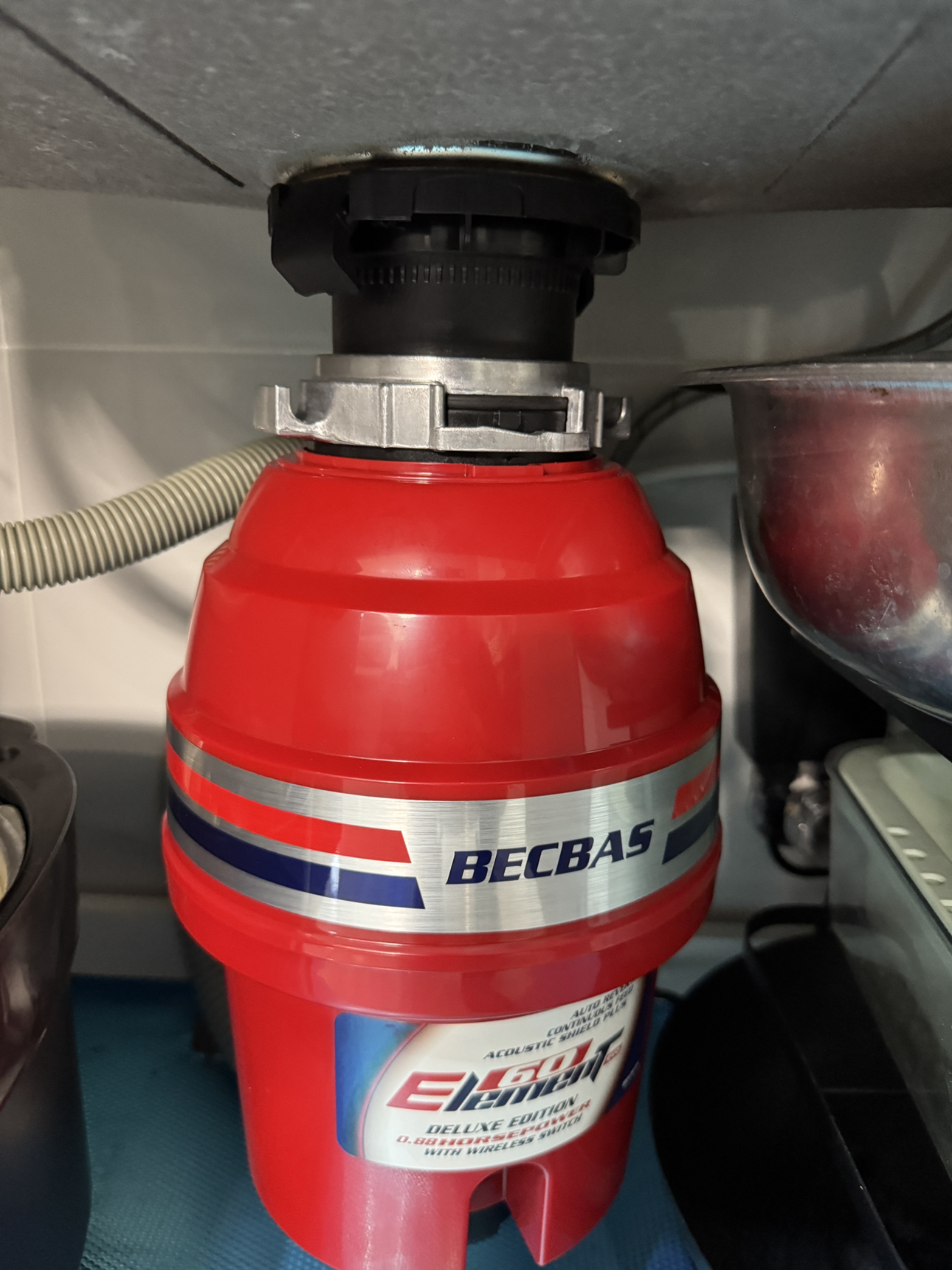 贝克巴斯E60evo家用厨房食物垃圾处理器水槽厨余粉碎机无线开关 650W功率 0.88P马力强劲动力晒单图