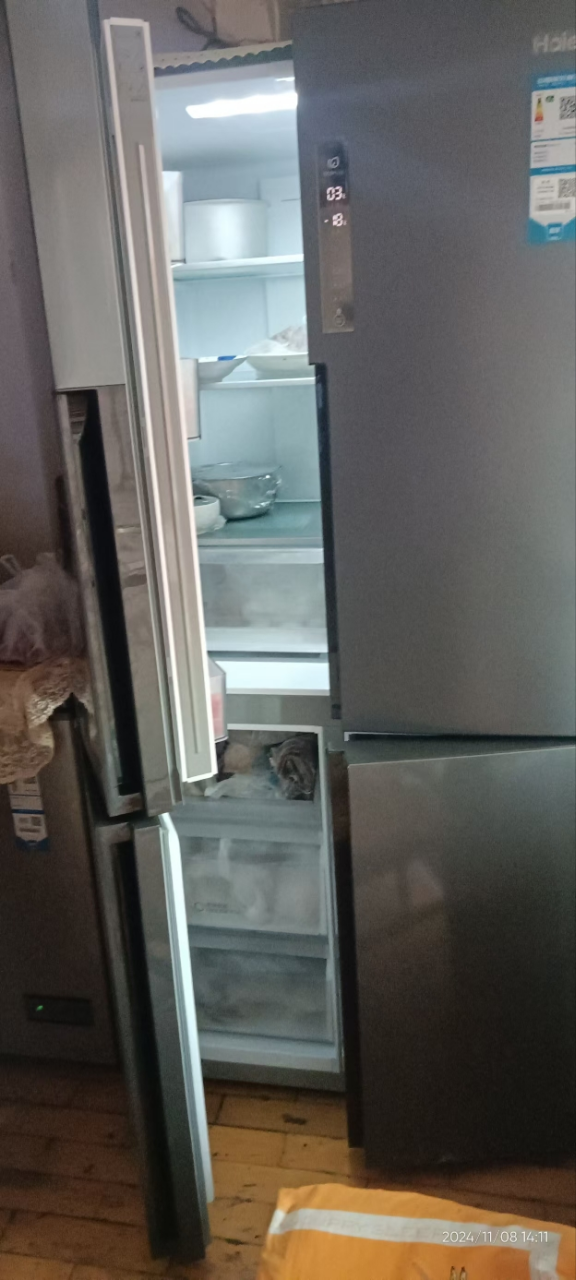 海尔/haier 535L十字对开四门大容量电冰箱 1级变频 风冷无霜智能 超薄嵌入BCD-535WGHTDD9G9U1晒单图
