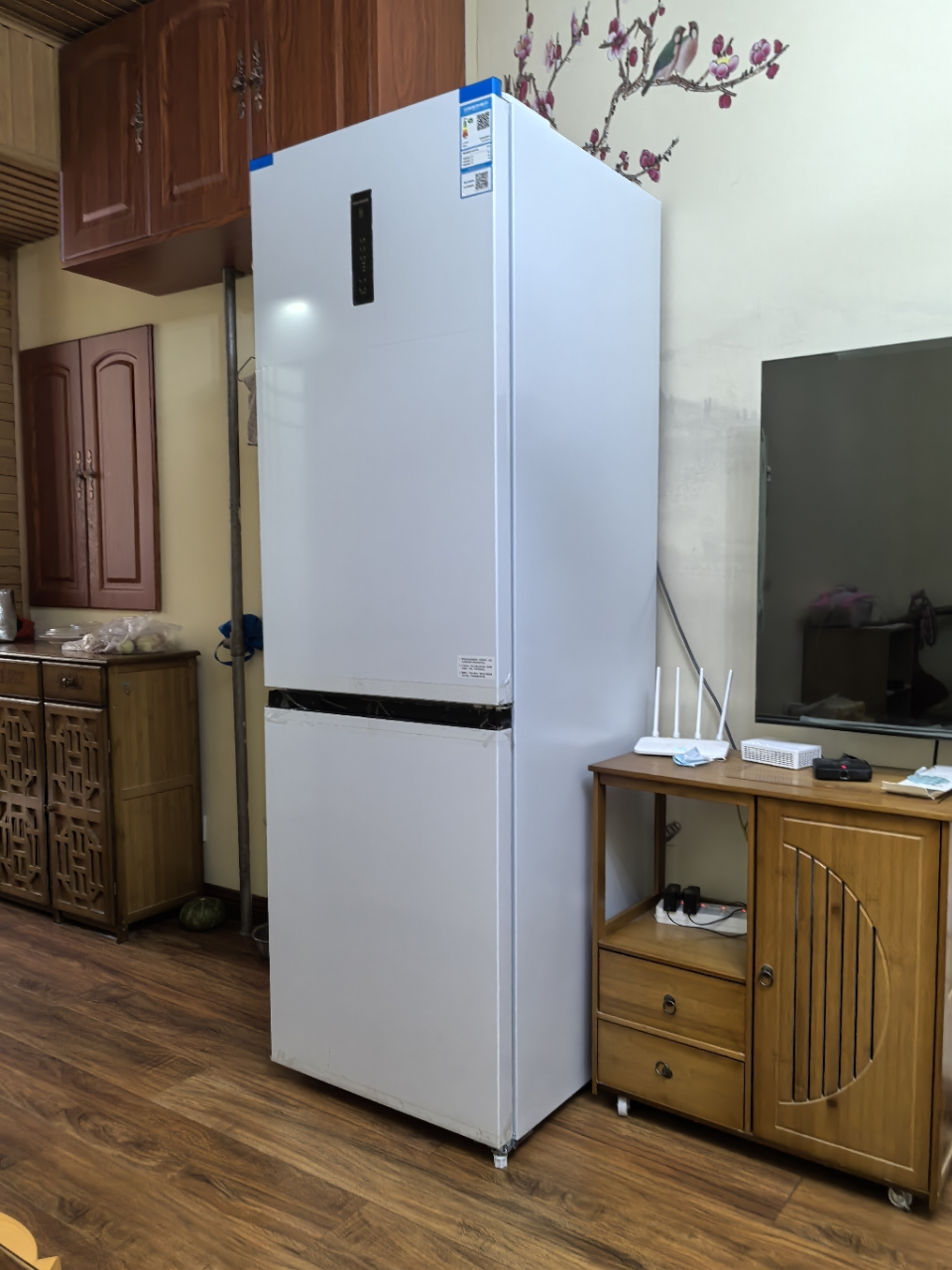 美菱冰箱嵌入式402升零距离嵌入式冰箱家用大容量双拼门双开门白色冰箱一级能效底部散热BCD-402WPCZX晒单图