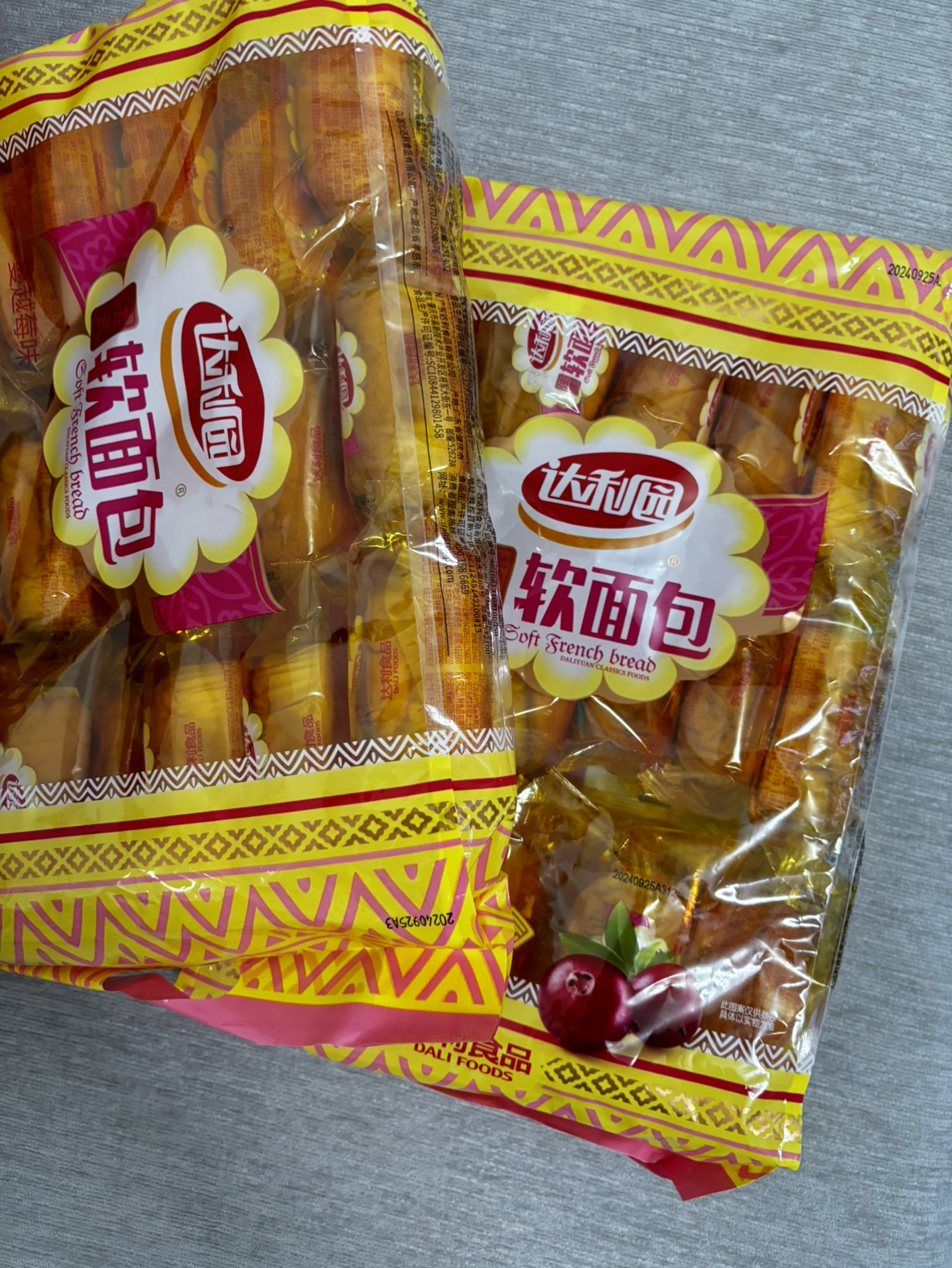 达利园蔓越莓味法式软面包360g袋装早餐面包零食点心晒单图
