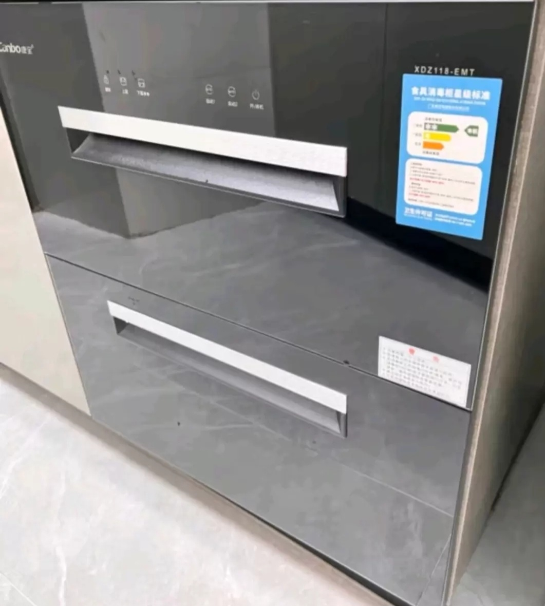 康宝(Canbo)磐石消毒柜118L大容量三层不锈钢嵌入式碗柜厨房餐具二星高温一体板架XDZ118-EMT晒单图