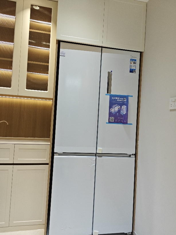美的(Midea)60厘米薄系列483升十字双开门四门超薄嵌入超大容量家用智能冰箱一级变频BCD-483WSPZM(E)晒单图