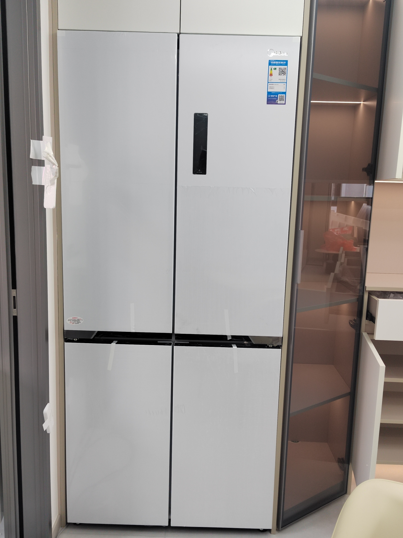 美的(Midea)M60系列535升十字四开门60cm纯平全嵌变频无霜双系统双循环大容量家用冰箱MR-535WUSPZ晒单图