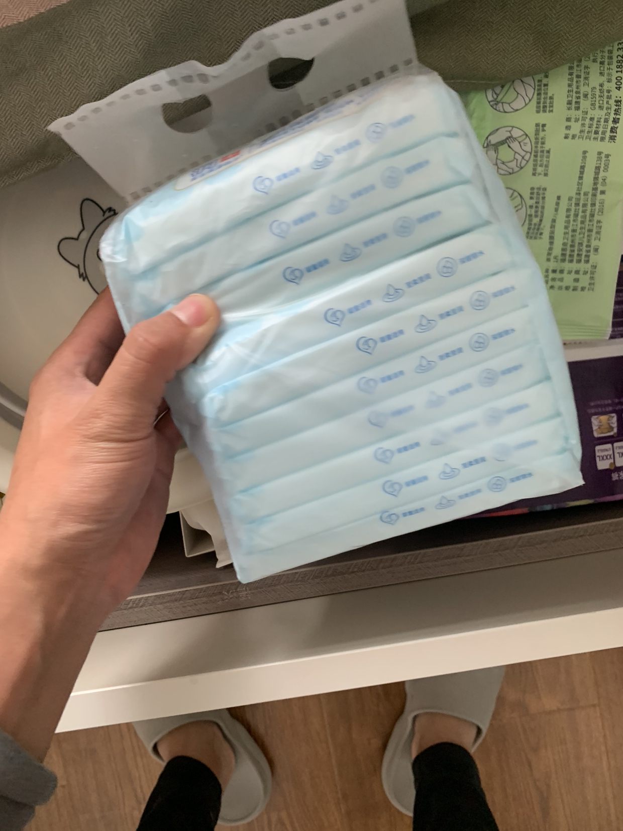 可心柔V9润+保湿系列40抽*10包宝宝抽纸婴儿柔纸巾新生儿云柔巾晒单图