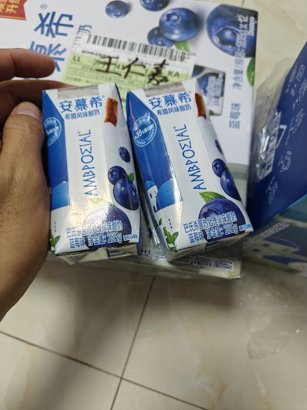 [5月生产]伊利安慕希蓝莓味酸奶 205g*12盒*2箱 多35%蛋白质 整箱装营养美味晒单图