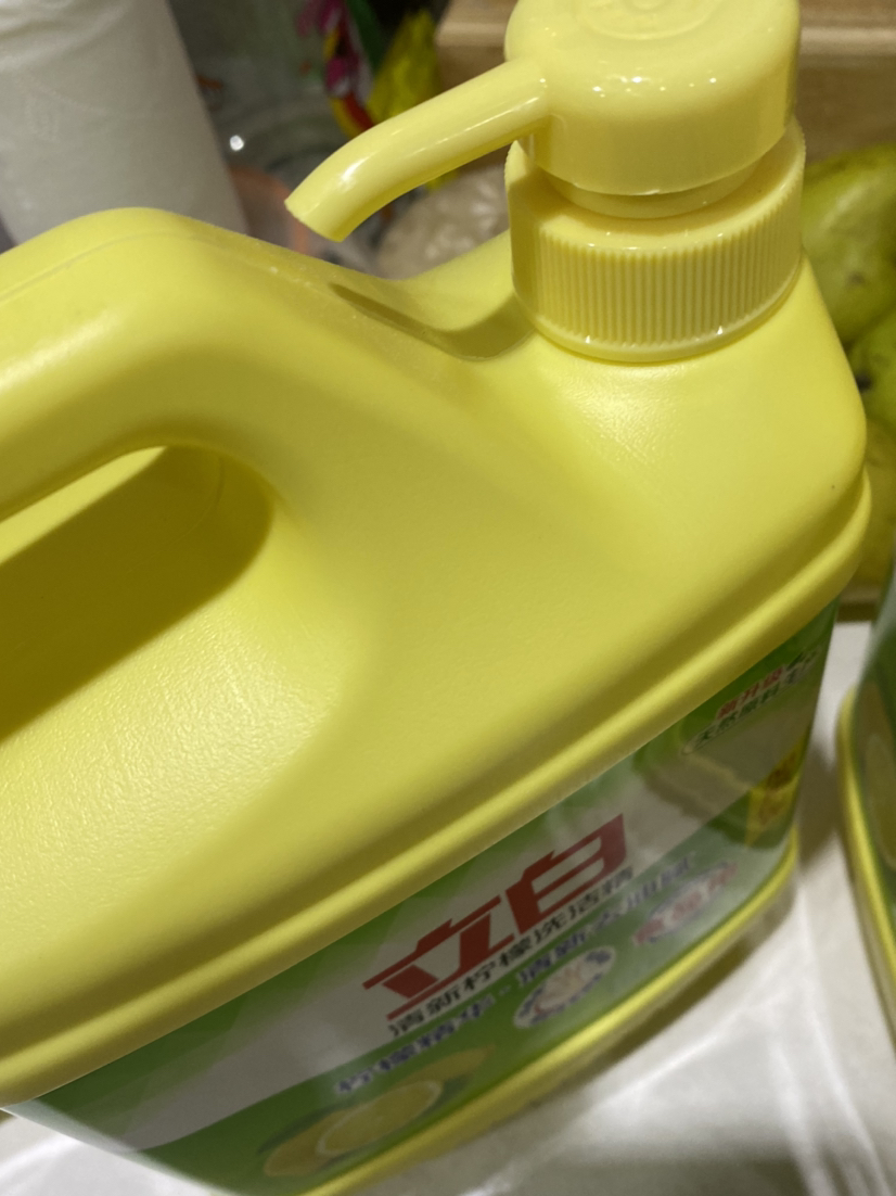 立白清新柠檬洗洁精1.12kg*2桶轻松去油清新去味食品用不伤手果蔬放心洗晒单图