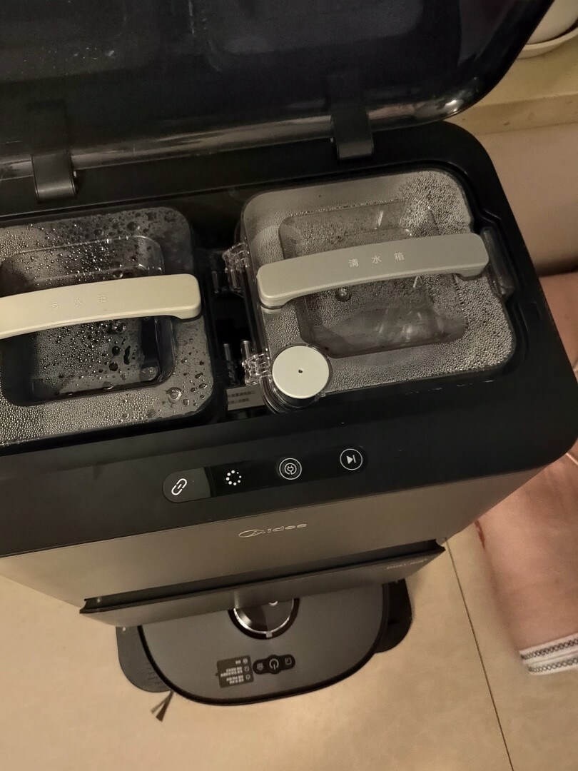 [官翻机]美的(Midea)扫地机器人扫拖一体 V12 自动集尘扫拖洗烘一体机自动清洗拖布烘干洗地机拖地机 水箱版晒单图