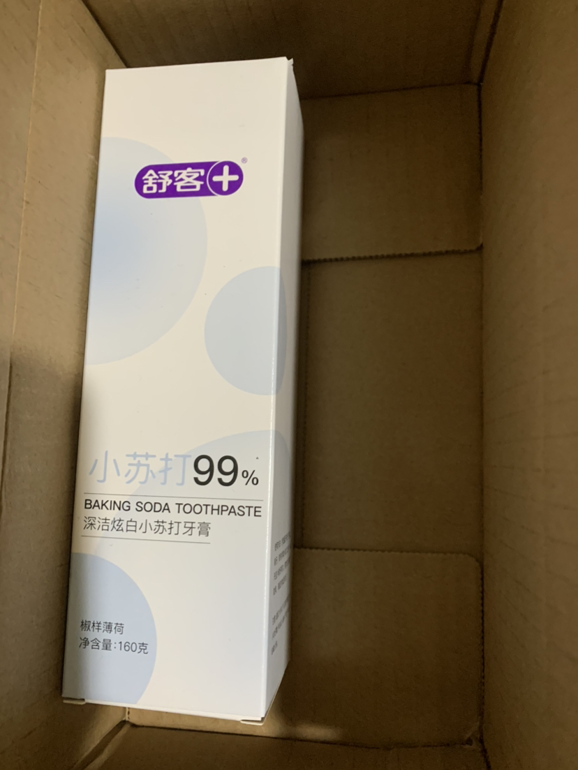 舒客99%纯度小苏打牙膏炫白(薄荷)160g 美白牙齿 平衡口腔酸碱 去黄去牙渍 清新口气晒单图