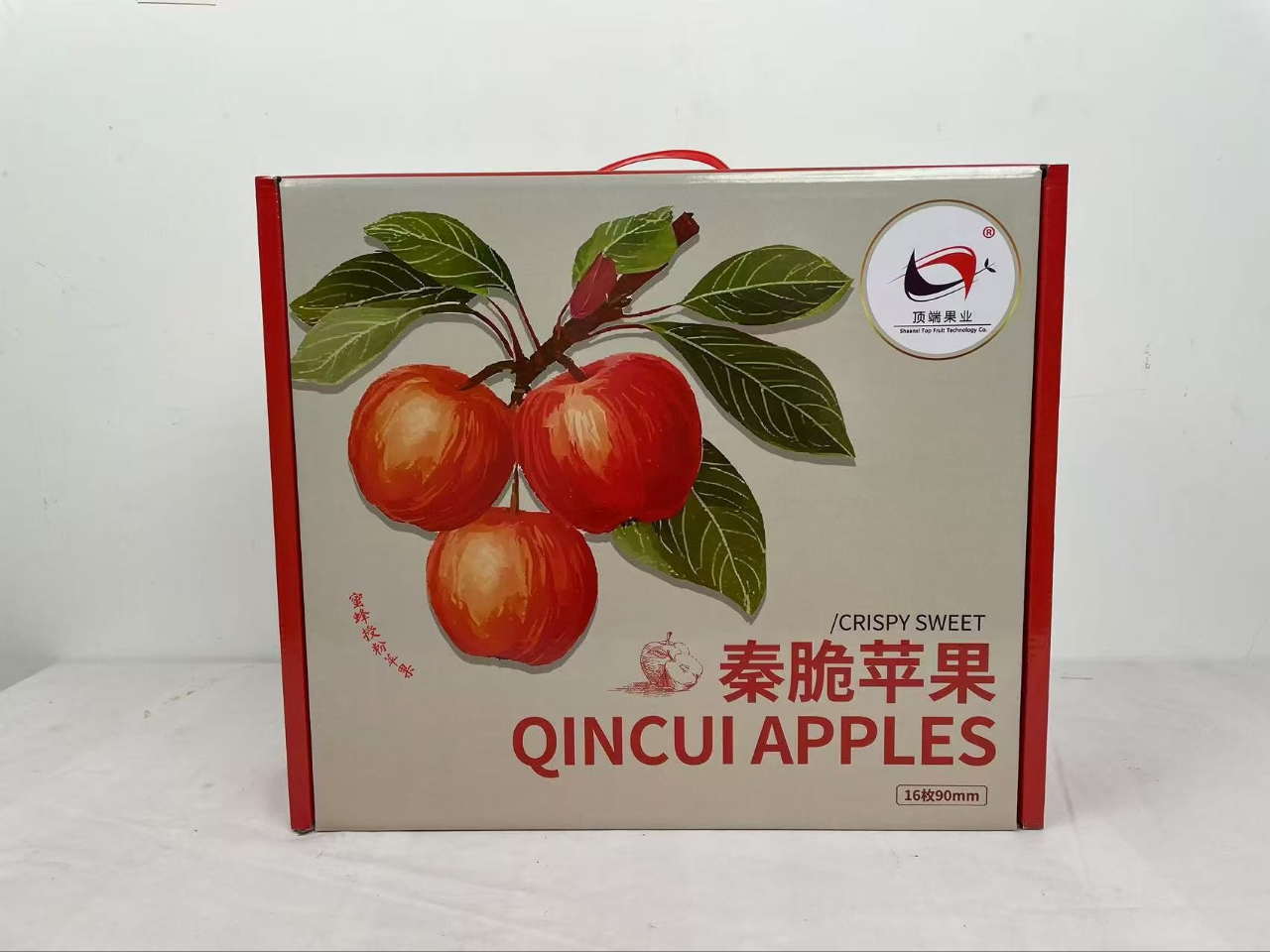 陕西延安洛川新品种秦脆苹果水果 16枚85mm大果 新鲜水果礼盒晒单图
