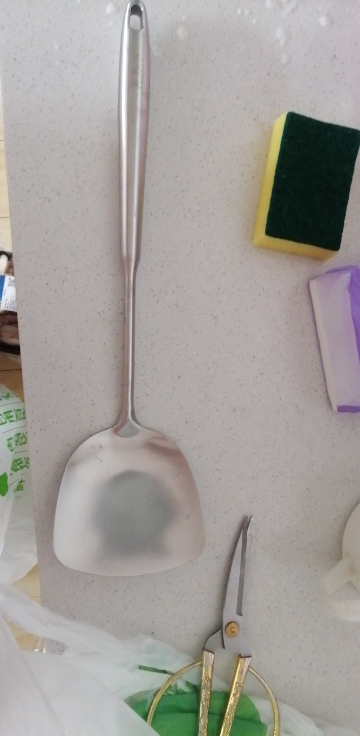 BRK Germany德国厨具厨房工具烹饪铲勺铲类 钢霸不锈钢锅铲不锈钢铲子 加厚一体成型 加长手柄炒菜铲 防烫锅铲晒单图