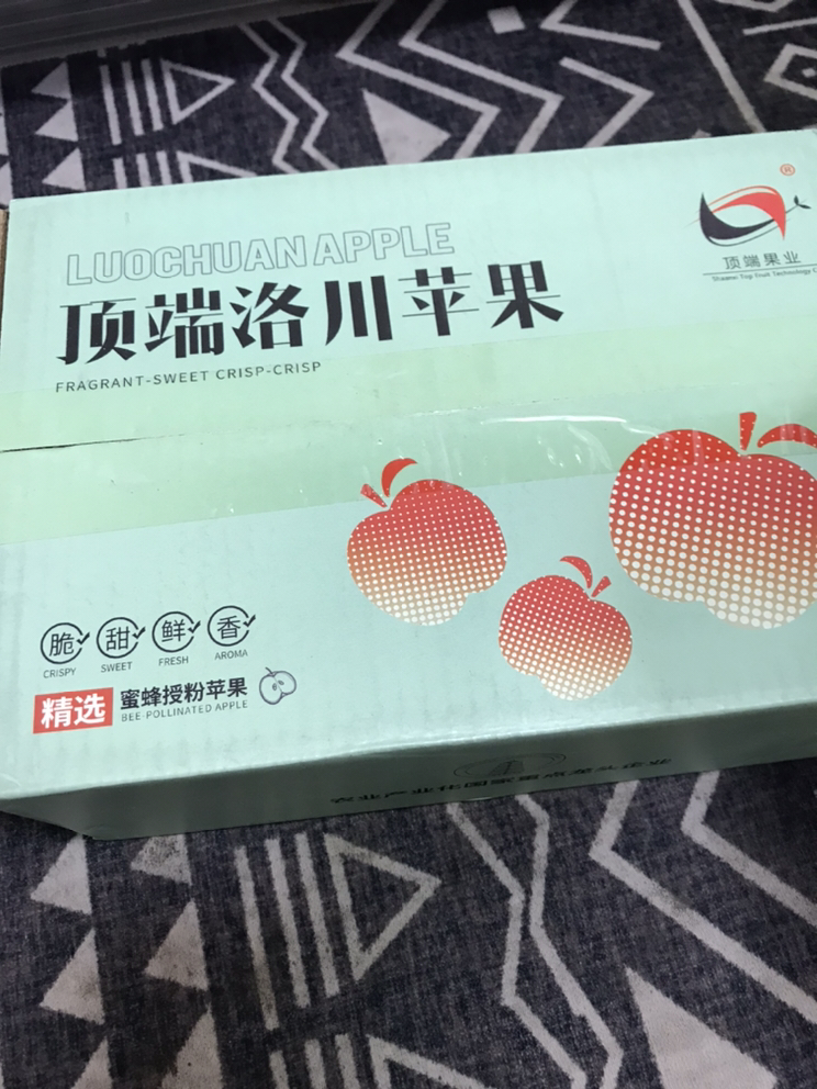 洛川红富士苹果水果 陕西苹果延安苹果6枚中果整箱75mm晒单图