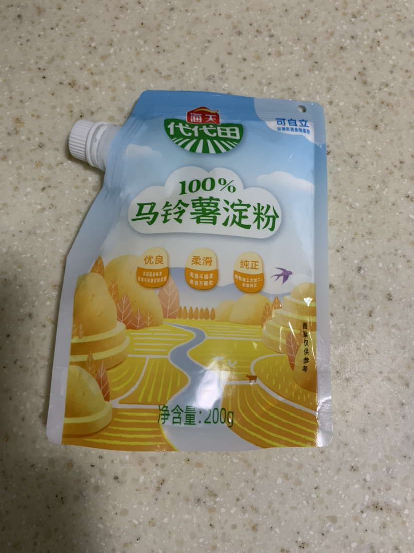 海天马铃薯淀粉200g*2袋 家用厨房勾芡商用土豆生粉自立袋装晒单图