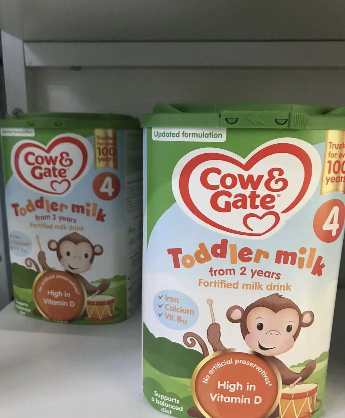 [6罐装 新效期2025年10月]原装进口英国COW&GATE牛栏4段婴幼儿奶粉(2-3岁)800g/罐 爱尔兰原装进口晒单图