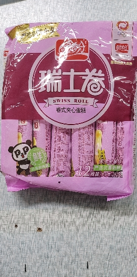 盼盼瑞士卷240g/袋草莓味夹心面包西式早餐蛋糕卷休闲零食品饱腹晒单图