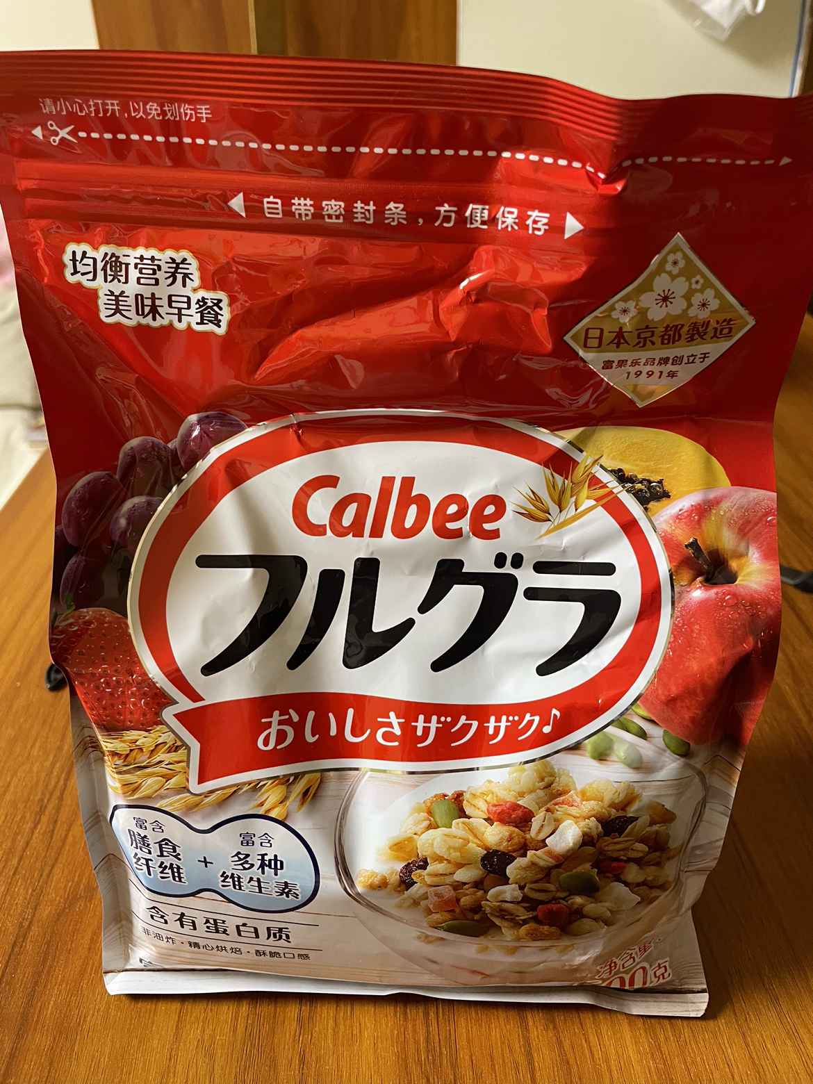 Calbee/卡乐比进口原味水果麦片600g即食燕麦片早餐饱腹食品冲饮晒单图