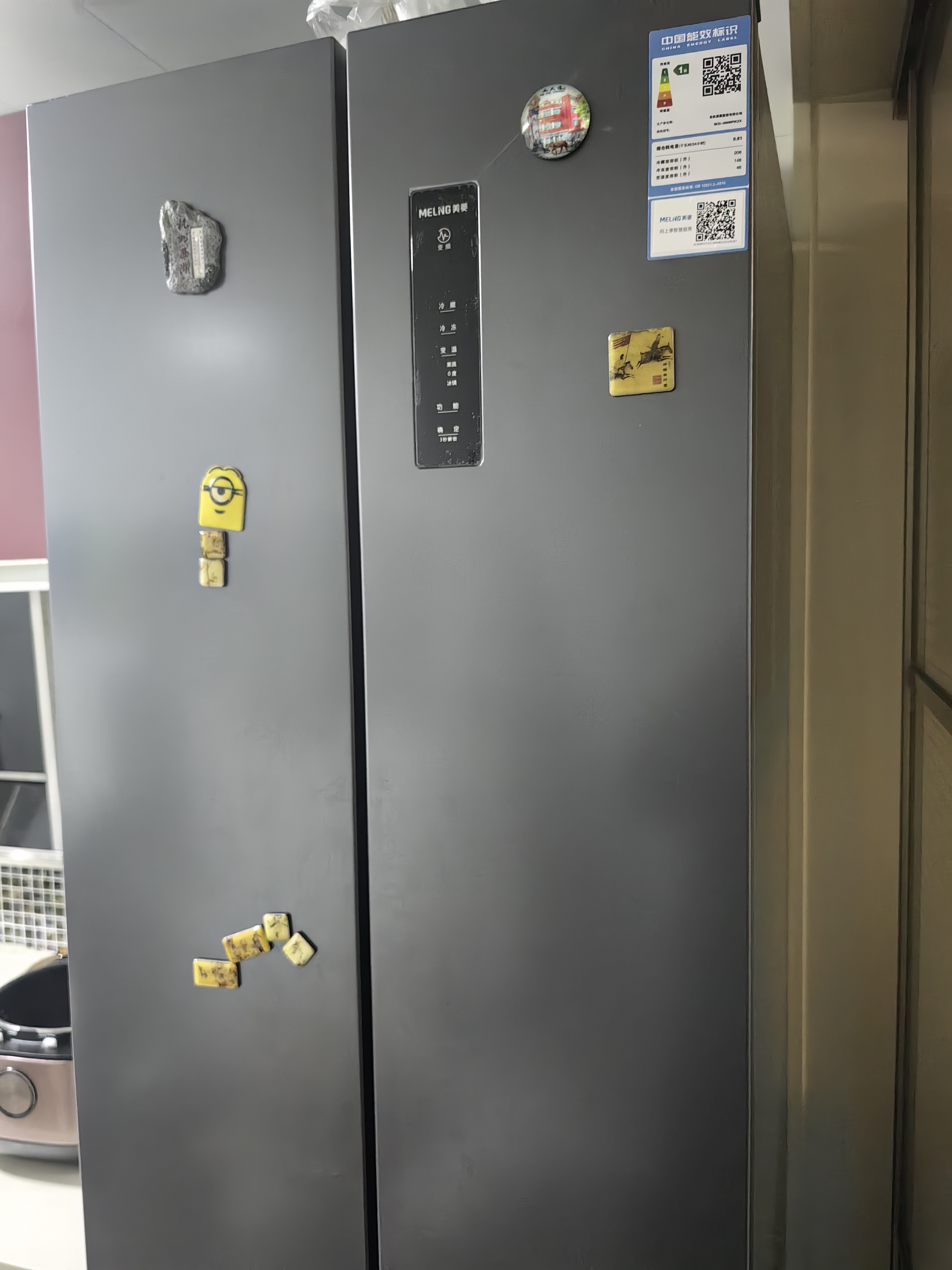 无忧嵌美菱400升超薄零嵌入式法式多门冰箱 60.1cm窄机身1级大容量电冰箱消费补贴自营BCD-400WP9CZX灰晒单图