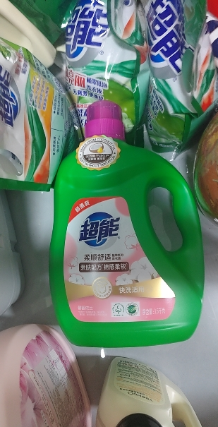超能洗衣液[2袋共8斤]袋装植翠低泡薰衣香味家庭装洗涤剂晒单图