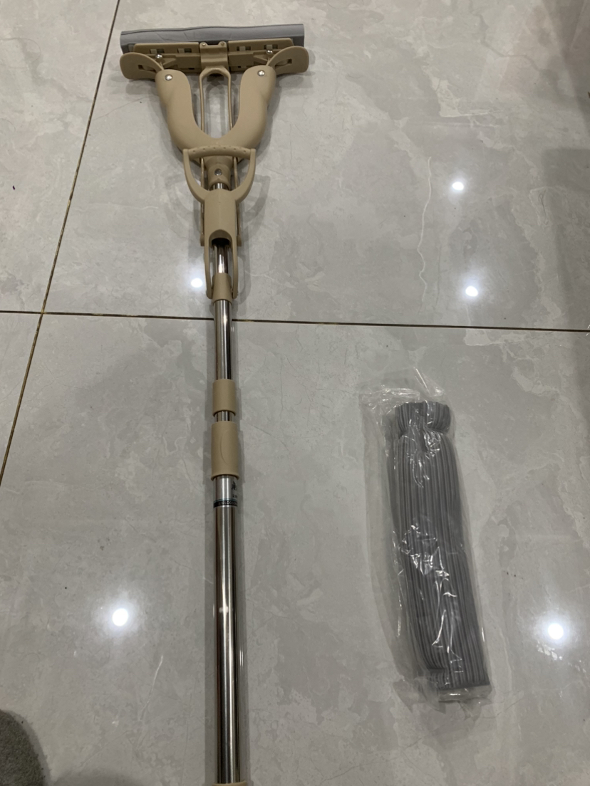 美丽雅maryya 对折挤水胶棉拖把 家用免手洗 PVA拖把及拖把头晒单图