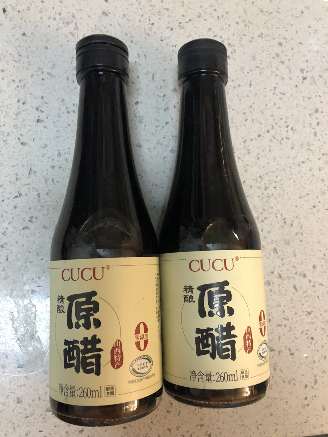 CUCU 醋 精酿原醋6° 260ml*2 山西 纯粮精酿 老陈醋晒单图