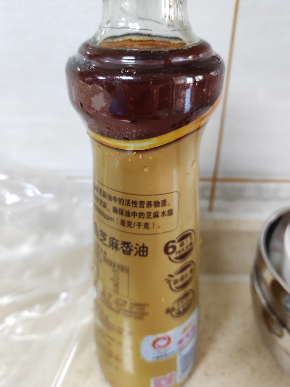 金龙鱼纯芝麻油480ML玻璃瓶装晒单图