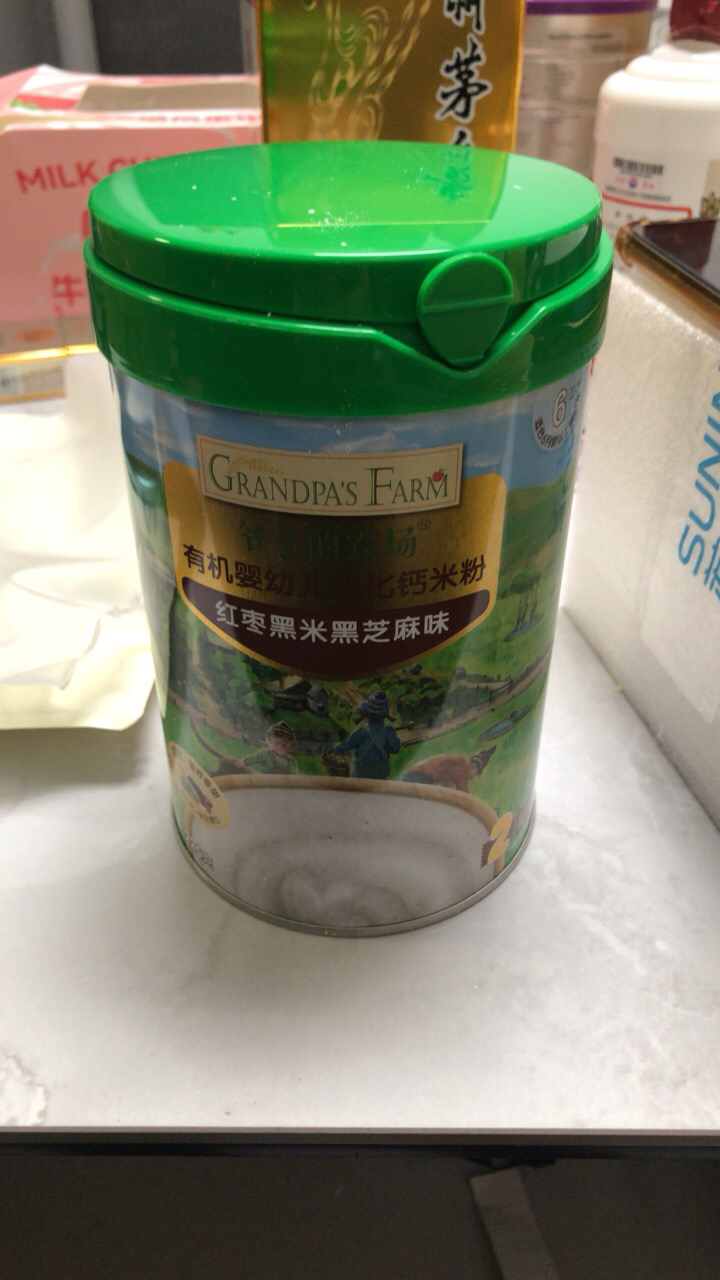 爷爷的农场有机婴幼儿强化钙米粉225g(红枣黑米黑芝麻味)晒单图