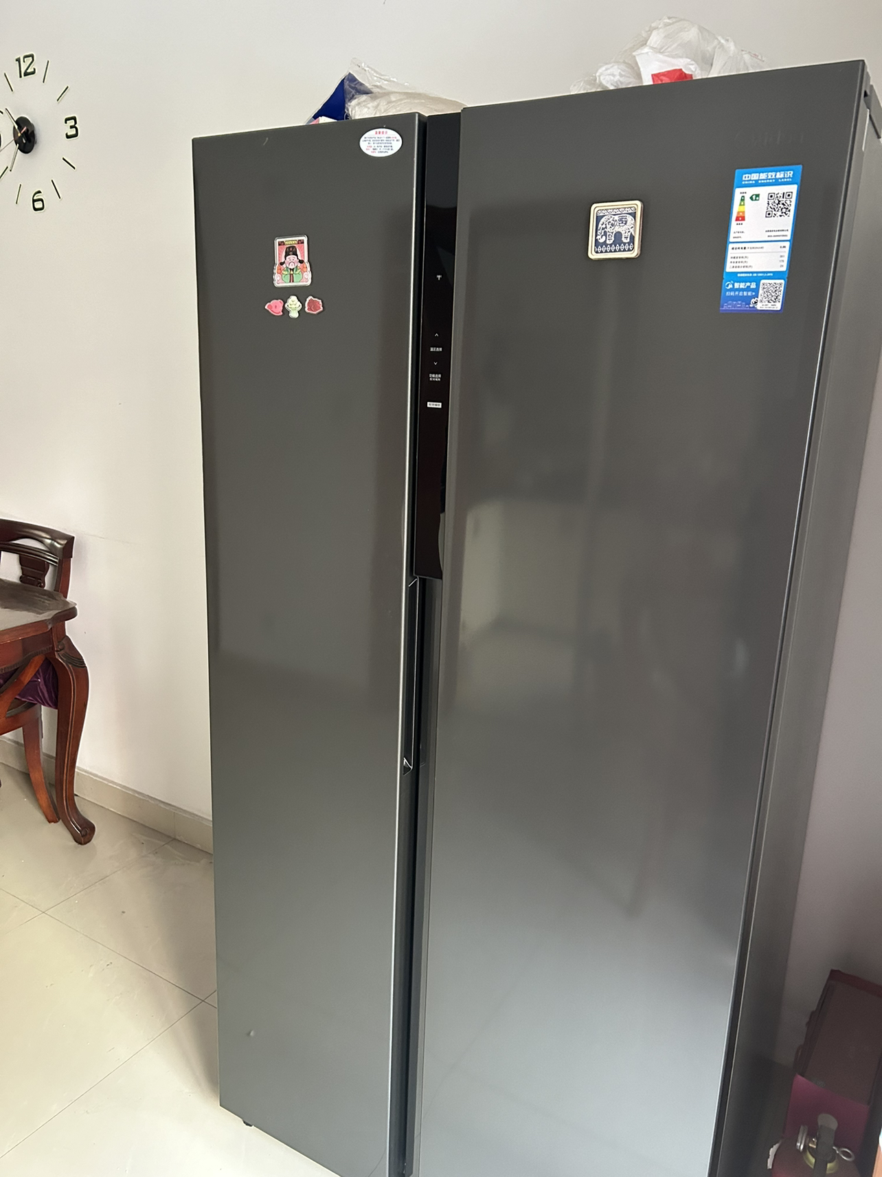 [自营]美的冰箱(Midea)550升对开门变频一级能效超薄电冰箱智能无霜净味BCD-550WKPZM(E)嵌入大容量晒单图