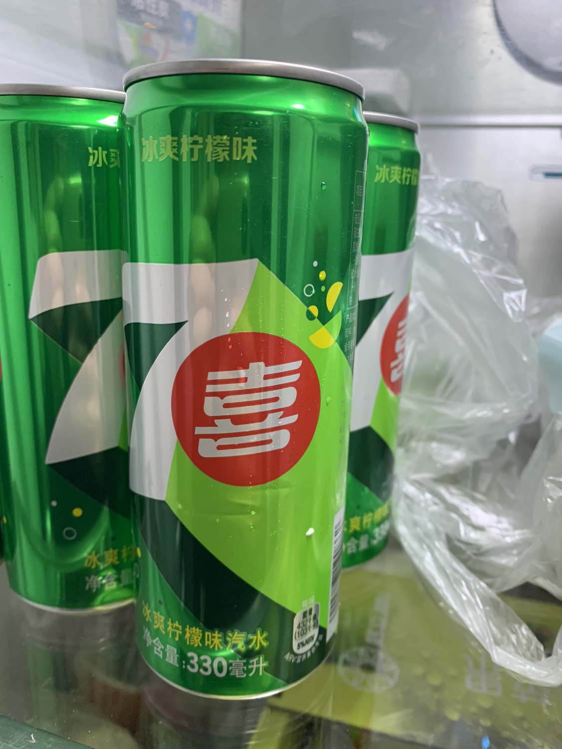 百事可乐 七喜柠檬味汽水细长易拉罐 330ml*6罐组晒单图