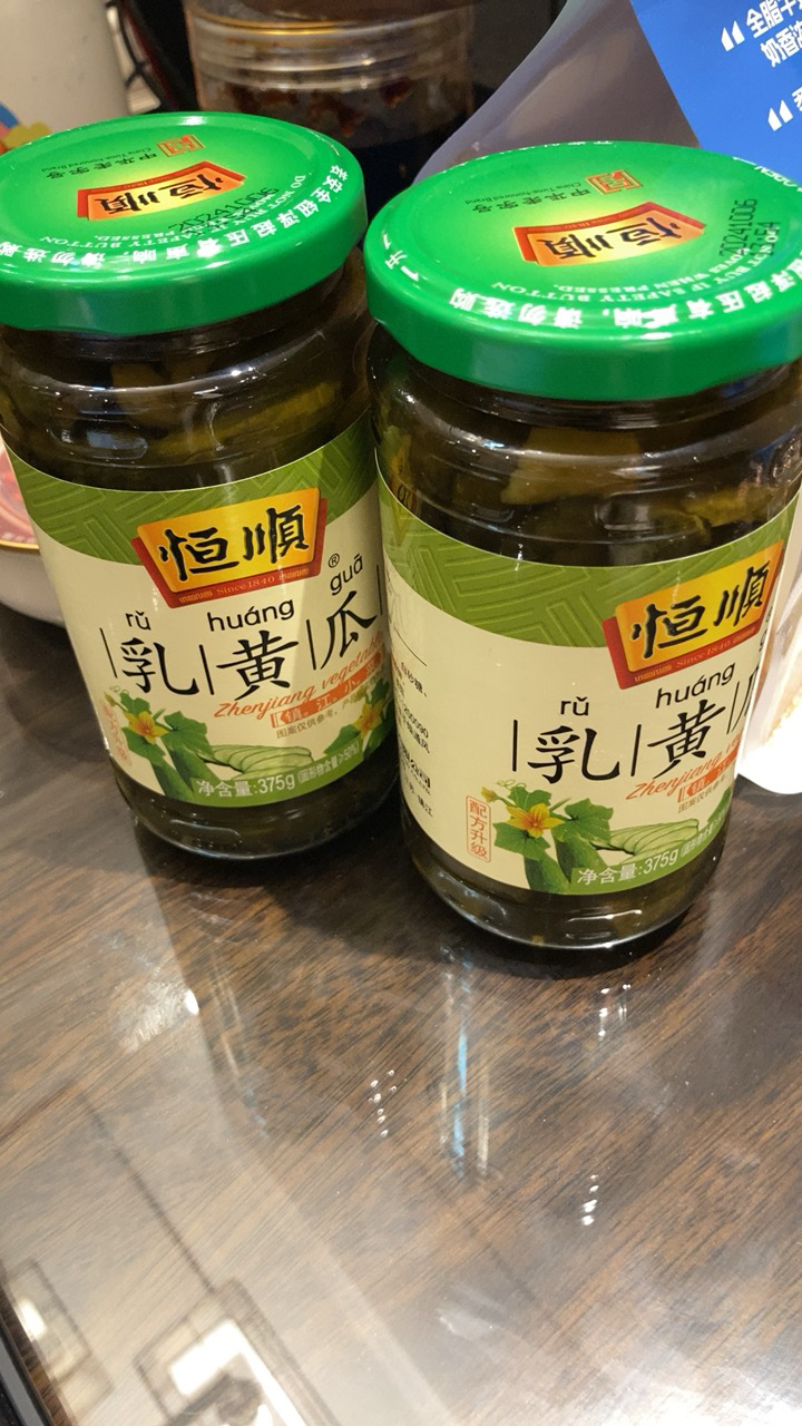 恒顺乳黄瓜375g*2 瓶镇江小菜下饭菜酱菜咸菜 腌制泡菜小黄瓜晒单图