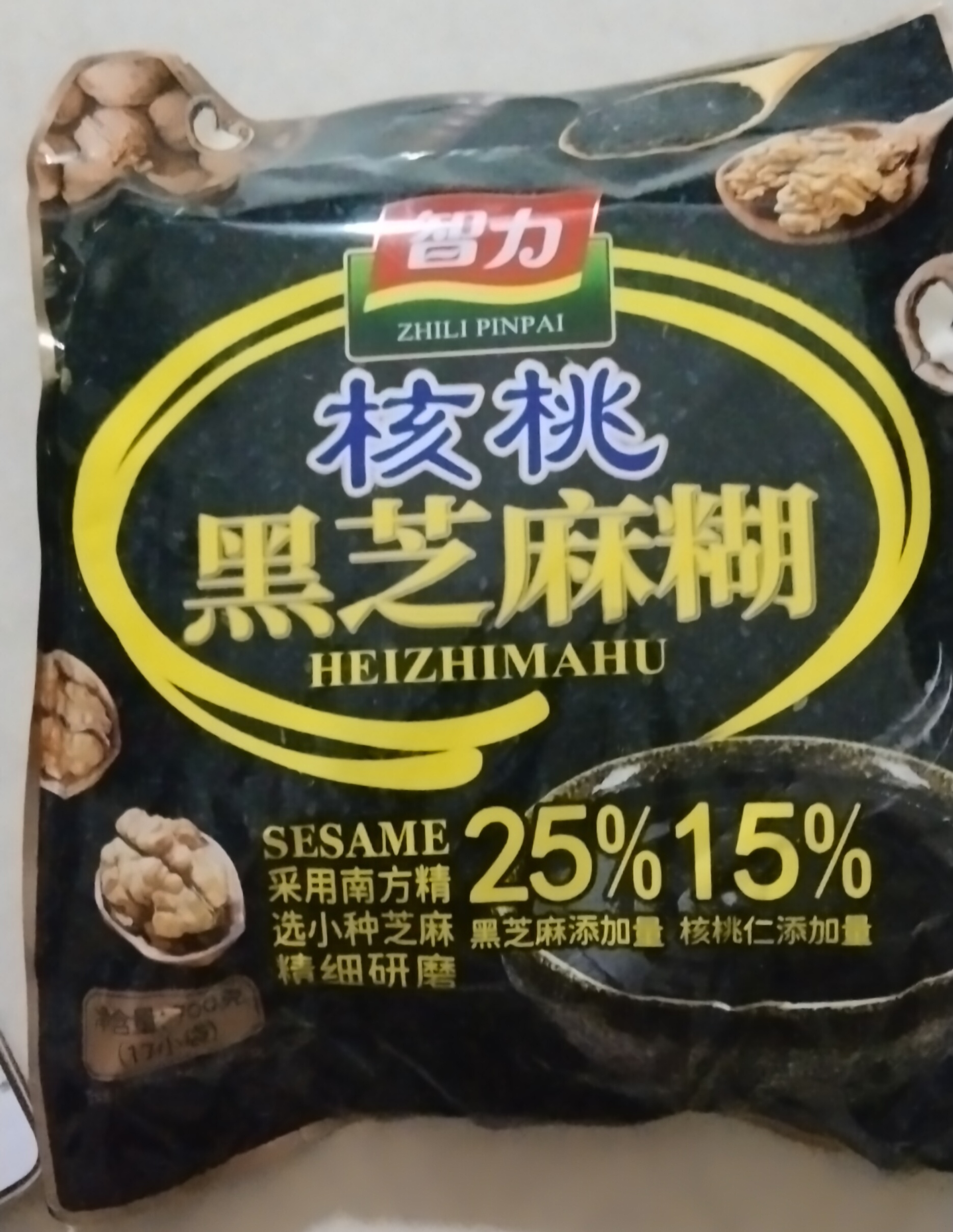 智力 核桃黑芝麻糊720g(内含17小包)营养早餐冲调饮品冲饮芝麻糊即食晒单图