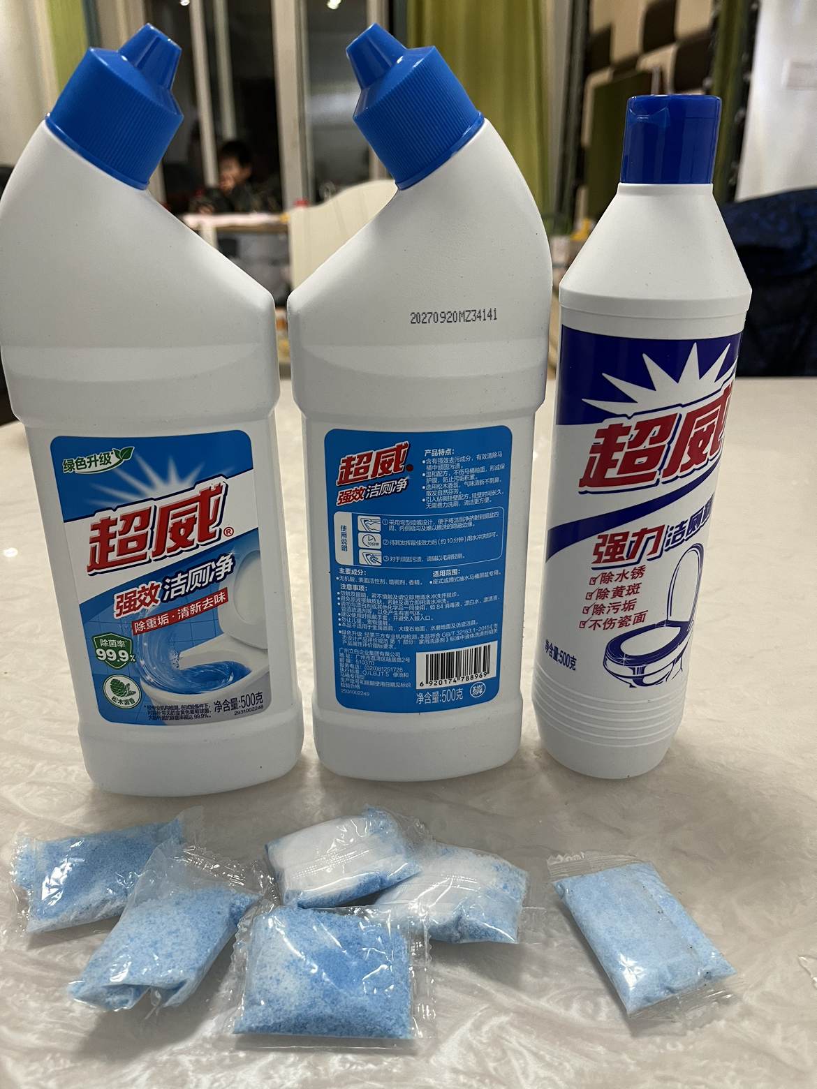 超威强效洁厕净500g*2瓶+强力洁厕精500g去黄去污去垢不伤瓷面晒单图