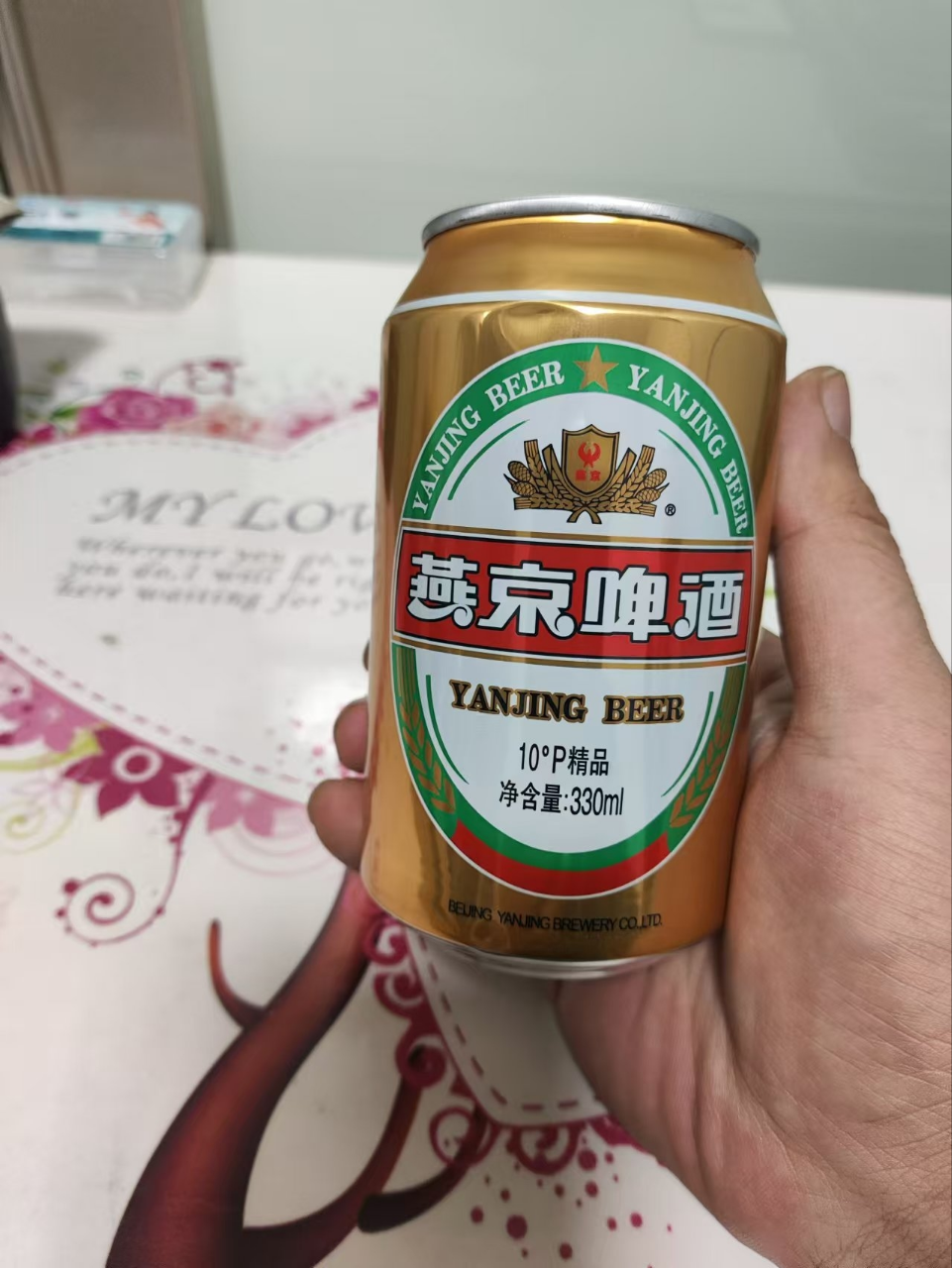 燕京啤酒听装 清爽10度精品啤酒 330ml*24听 整箱装晒单图