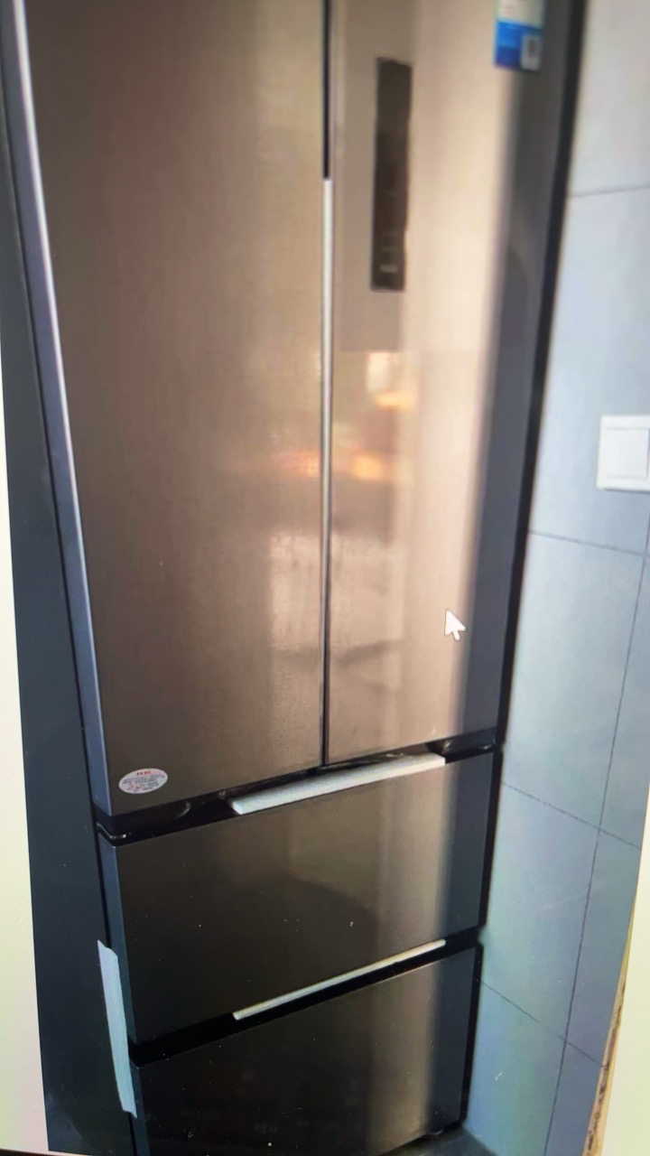 [自营]美的(Midea)417法式多门60CM超薄冰箱M60嵌入式 一级变频风冷无霜 MR-417WFPE钛钢灰-星烁晒单图