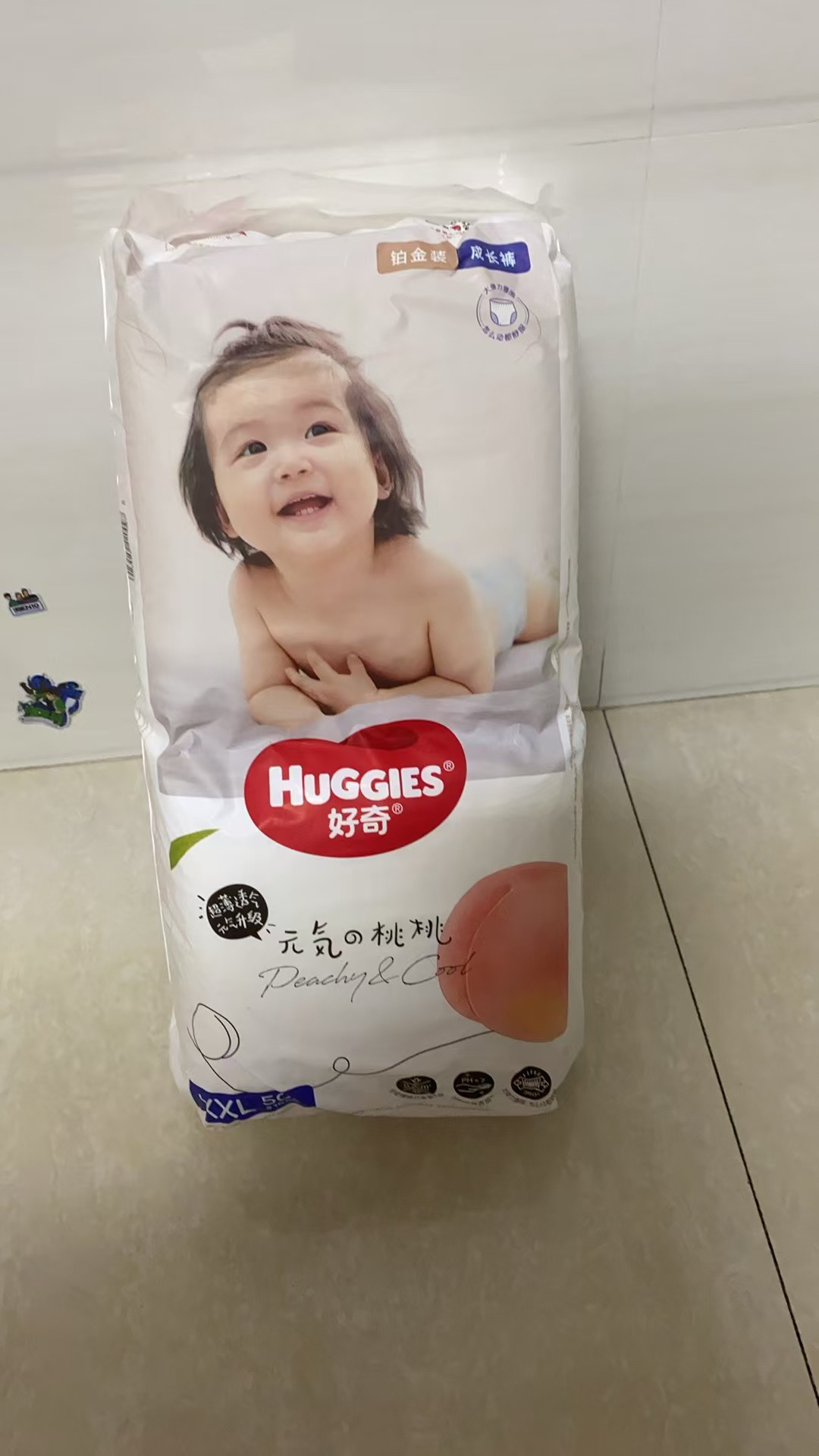 好奇(Huggies)铂金装成长裤XXL50片 婴儿拉拉裤尿不湿宝宝通用学步训练裤[15kg以上]晒单图