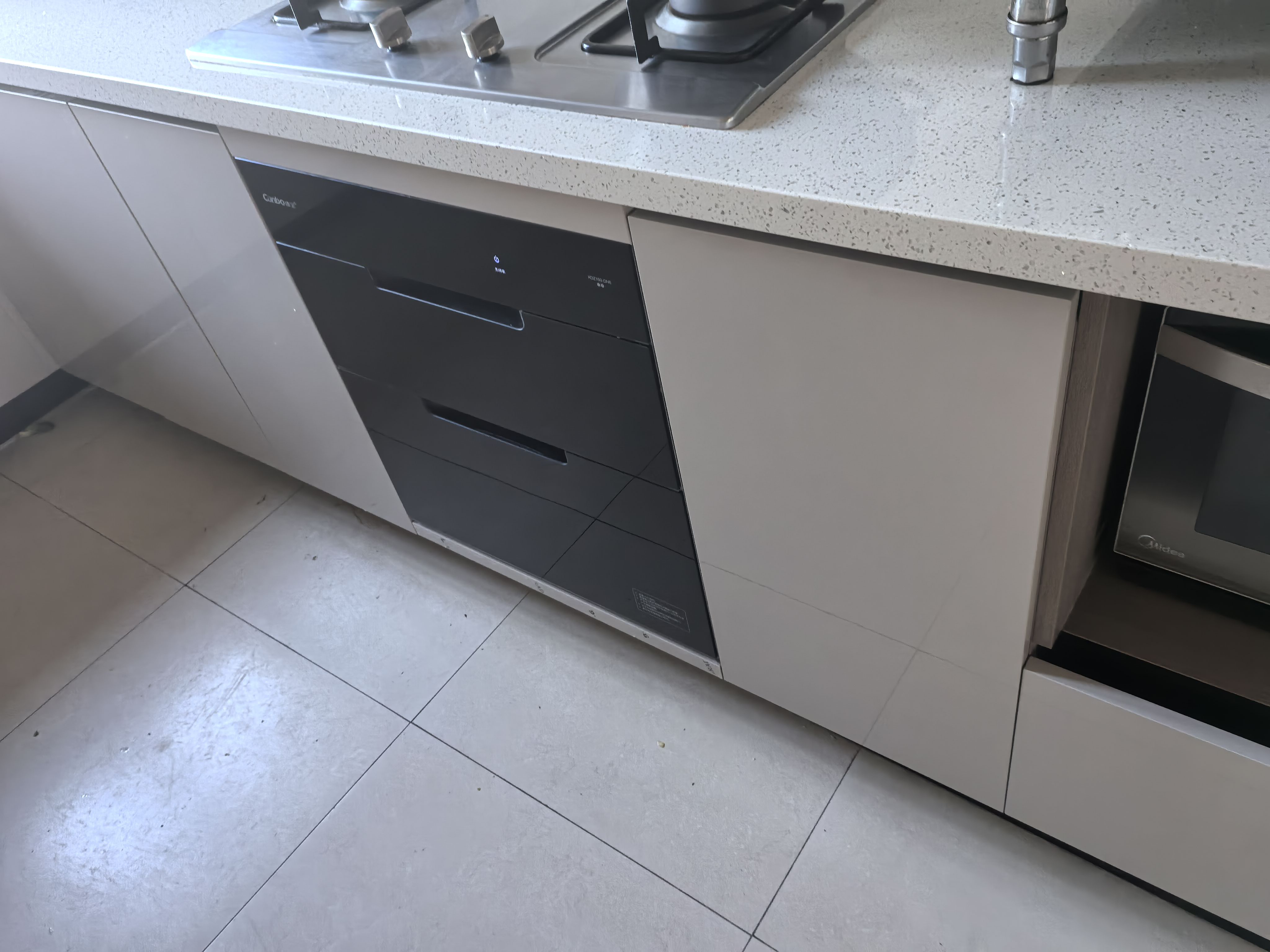 康宝磐石PLUS消毒柜三门三层不锈钢嵌入式紫外线高温二星厨房碗筷餐具消毒碗柜 XDZ100-ONE110升晒单图