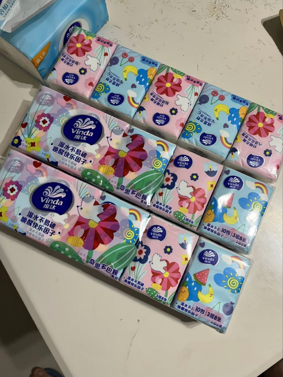 维达倍韧手帕纸3层8片30包 外出便携小包实惠餐巾纸面巾纸纸巾(新旧包装交替发货)晒单图