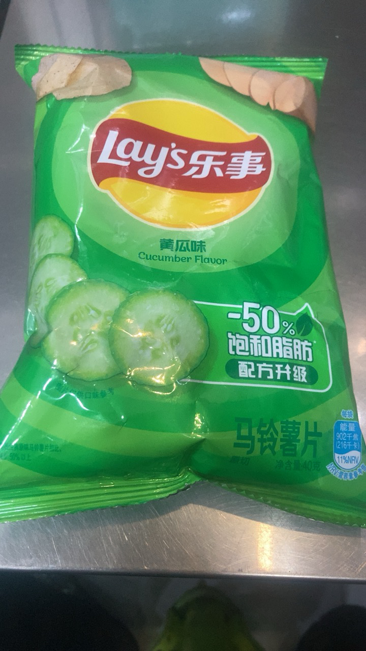 乐事薯片40g*3包原切马铃薯片膨化食品休闲零食真薯薄切薄脆下午茶(黄瓜味)晒单图