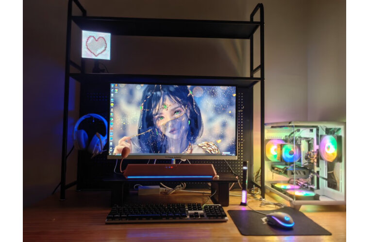 i5 12400F六核心12线程搭配27英寸显示器DIY主机台式组装电脑办公游戏电脑主机台式主机晒单图