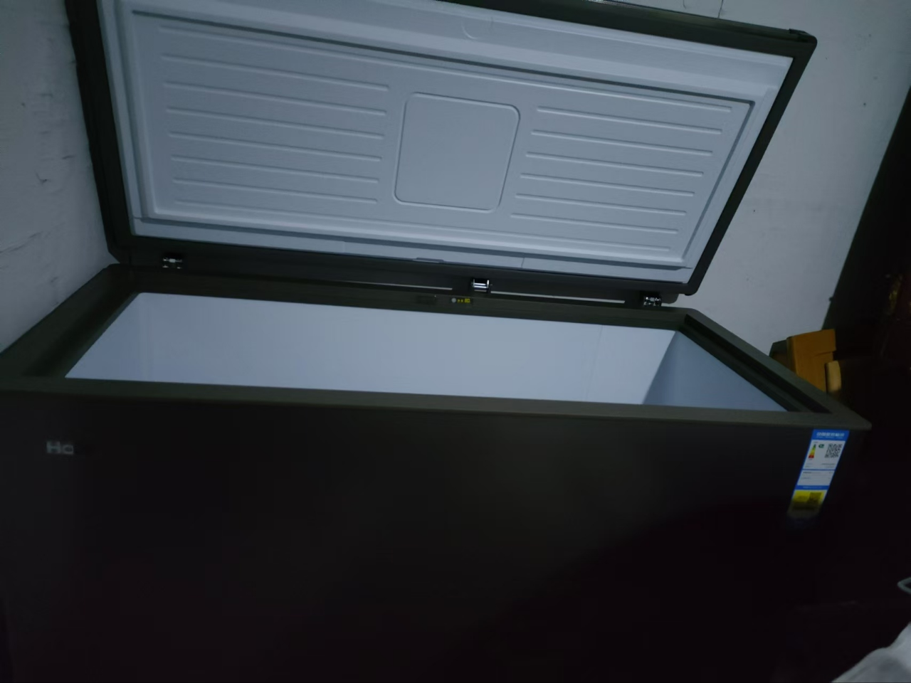 海尔(Haier)冰柜零下38度超低温柜369升商用大容量一级能下冷柜 海鲜深冷速冻细胞级冷冻柜 电子控温晒单图