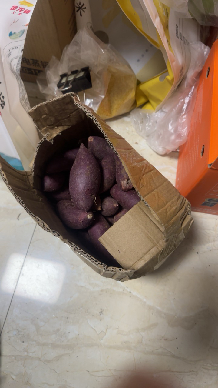 [西沛生鲜]越南进口新鲜紫薯 地瓜蔬菜 软糯香甜 3斤 小果 单果40-100g 营养丰富晒单图