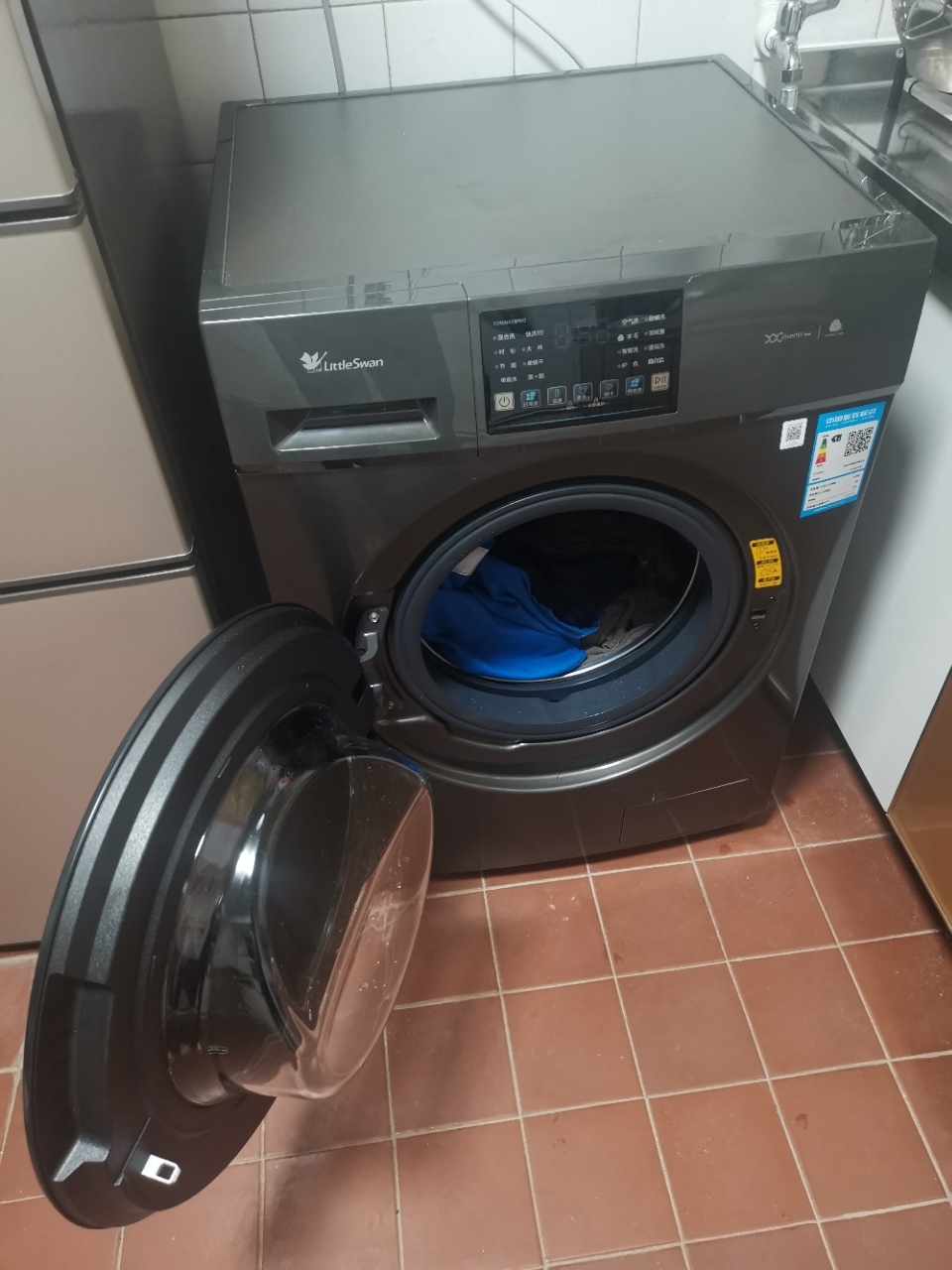 [官方正品]小天鹅洗衣机V23PRO全自动10KG滚筒洗烘一体健康除螨一级变频家用 新品 高净洗比TD100V23PRO晒单图
