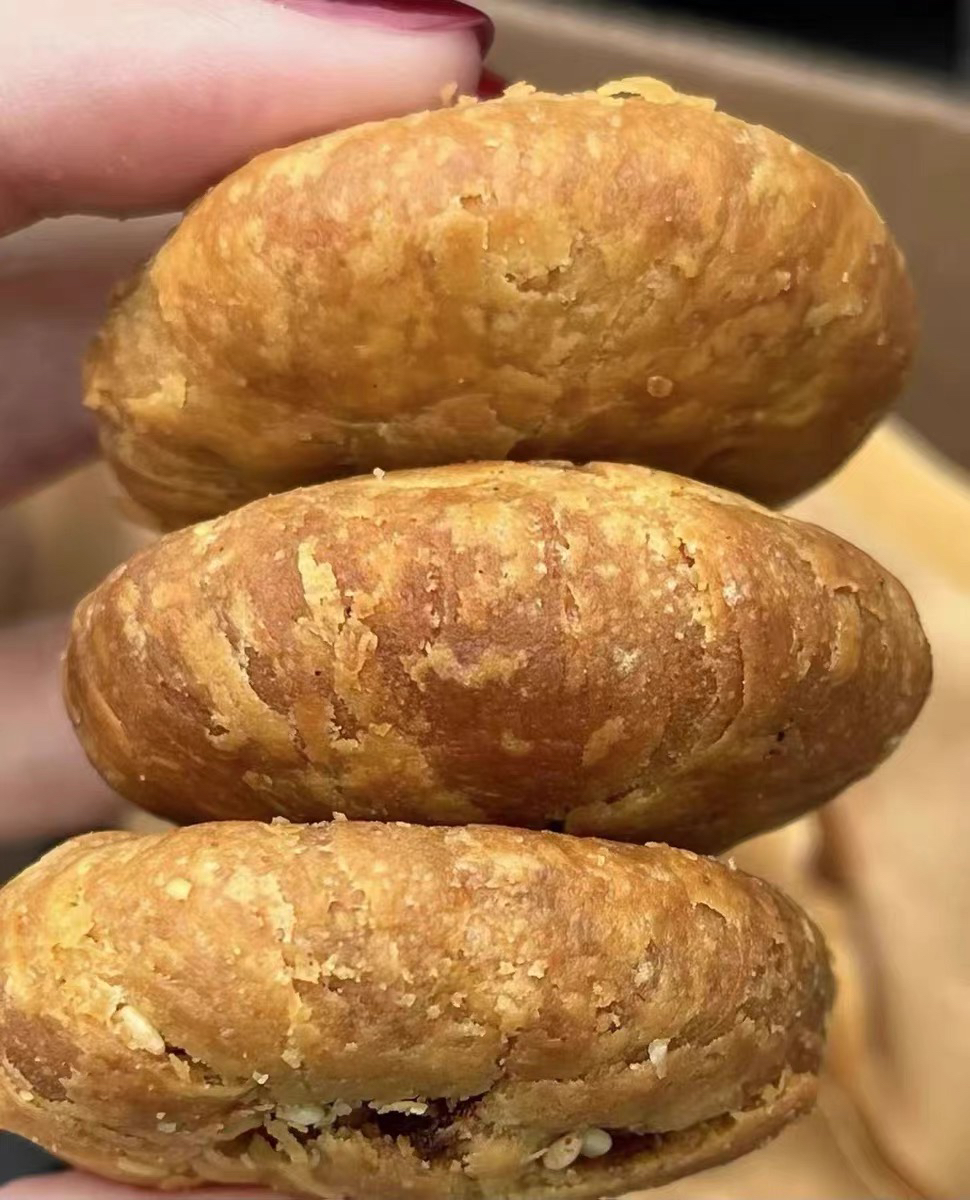 刻凡黄山烧饼特产酥饼传统糕点点心零食170g原味4袋装晒单图