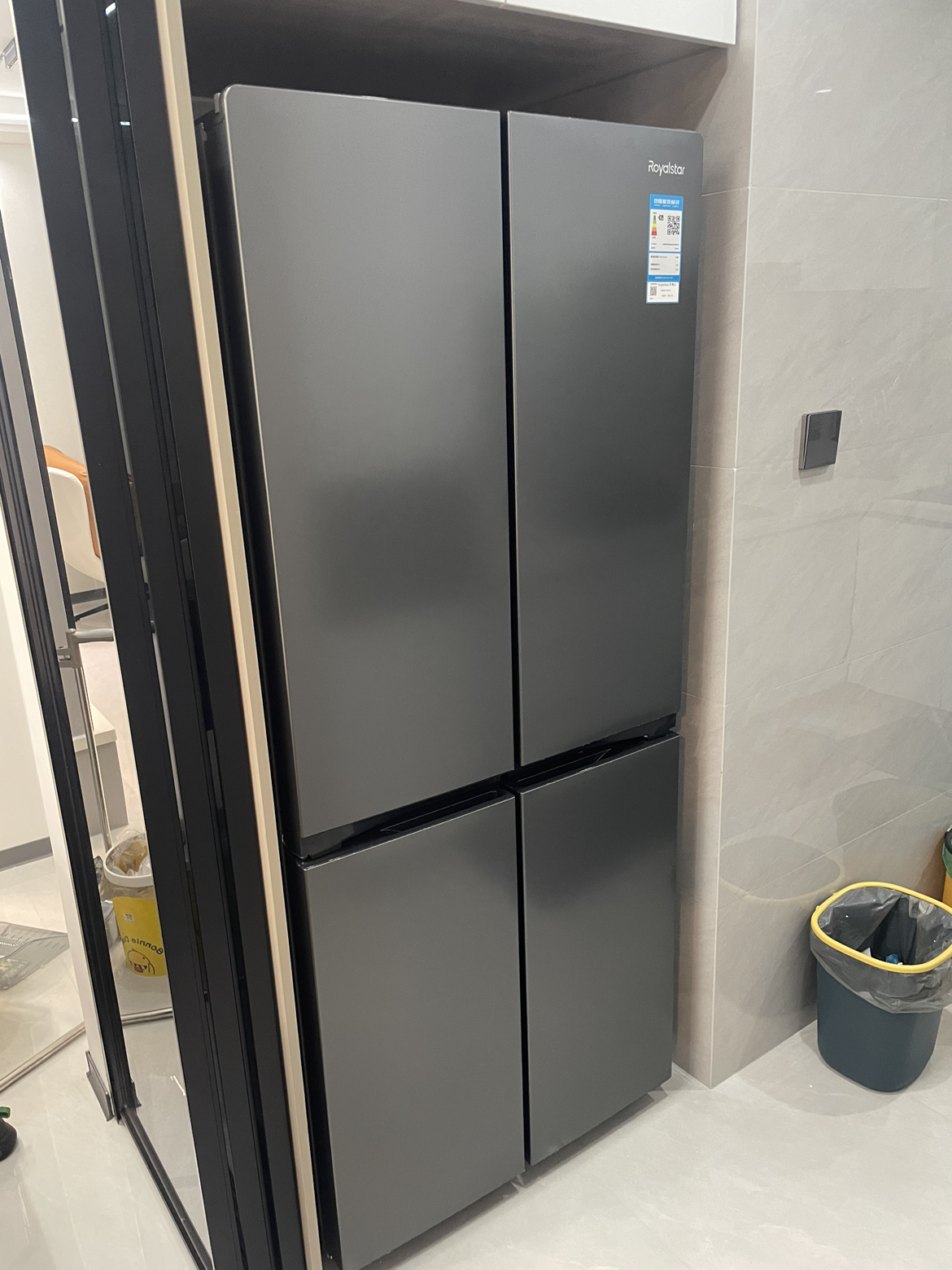 荣事达360升法式四门多门双开门对开风冷无霜冰箱大容量省电家用电冰箱 R360FC钛深灰晒单图