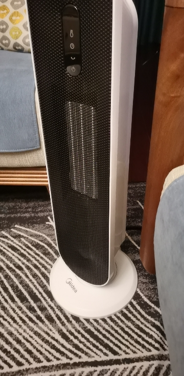 美的(Midea)暖风机取暖器家用办公室客厅卧室便携式电暖器气速热智能遥控定时HFW20EB晒单图